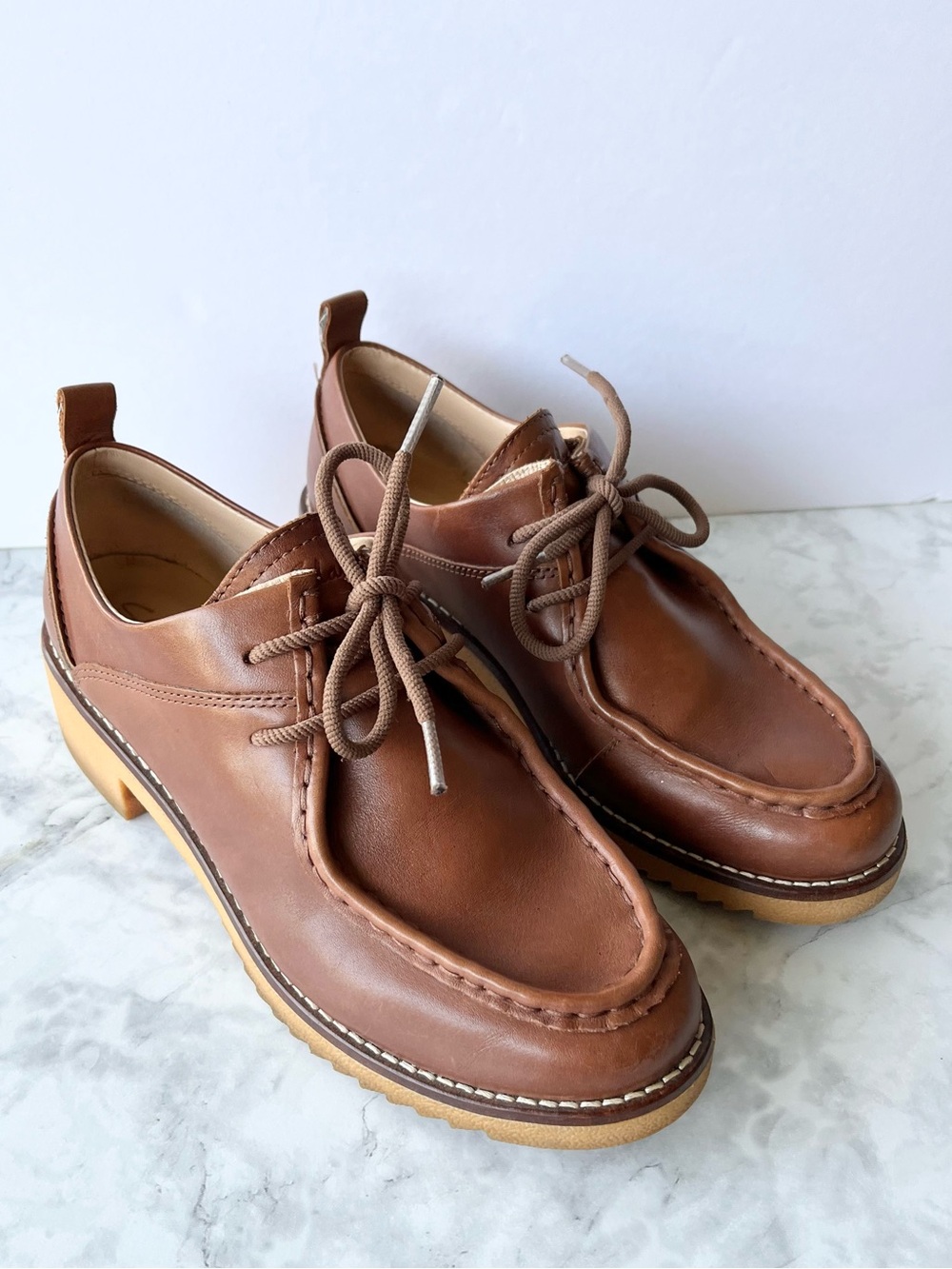 Clark’s Eden Mid Lace Leather Moc Shoes
